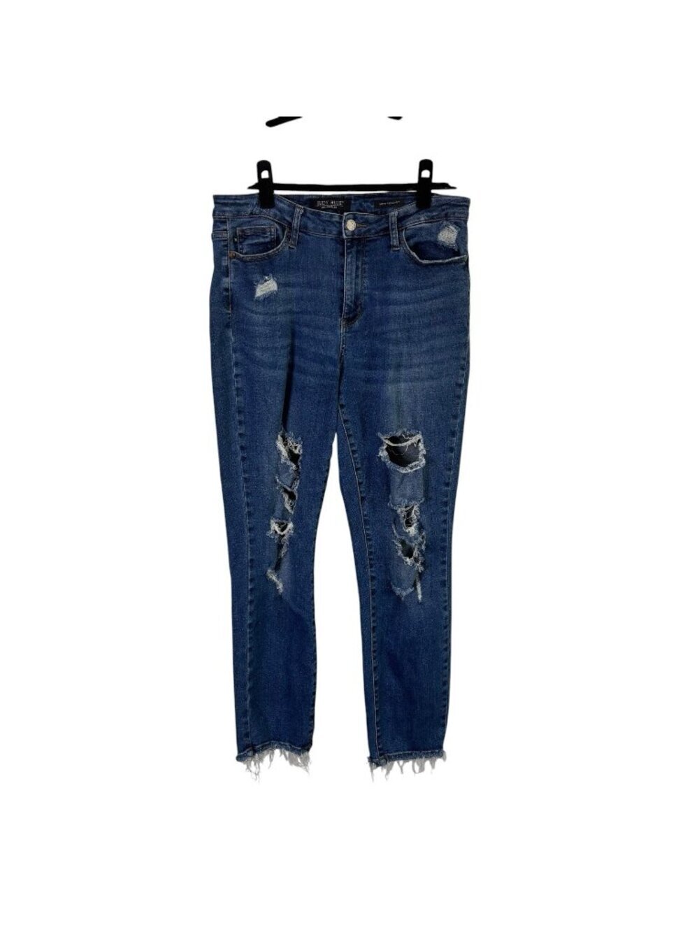 Judy Blue Distressed Boyfriend Jeans 11 / 30 Dark Wash